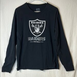 Fanatics NFL Raiders Women’s Long Sleeve Tee Size L Black Excellent Condition